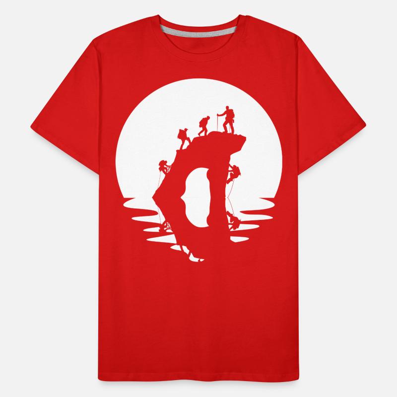 Circle and reflection - Climbing - Men's Premium Organic T-Shirt