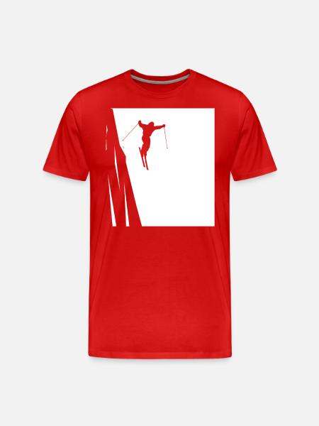 Ski - (28) - T-shirt bio Premium Homme - rouge