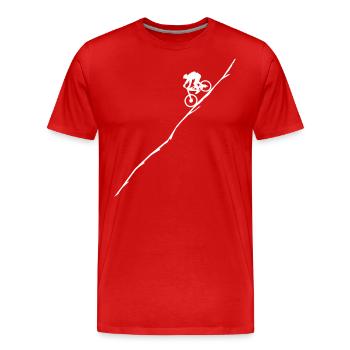 Mountainbike - - Organic T-shirt Ekologisk premium-T-shirt herr - röd - Fram - Damien (186cm)