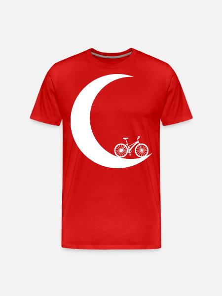 Crescent Moon - Cycling - - Men's Premium Organic T-Shirt - red