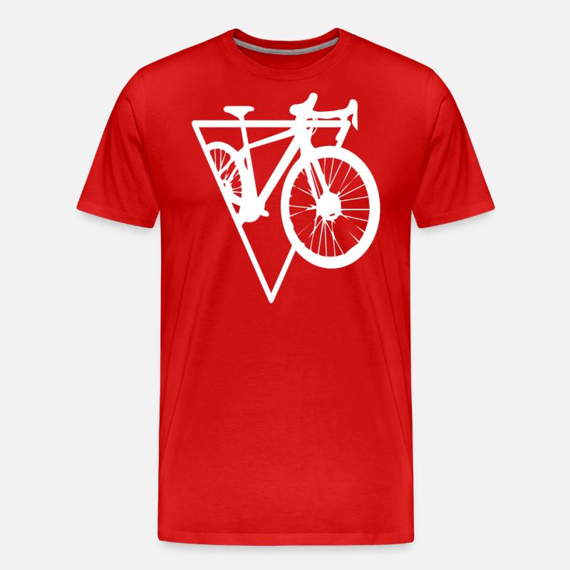 Triangle - Cyclisme - (5) - T-shirt bio Premium Homme - rouge