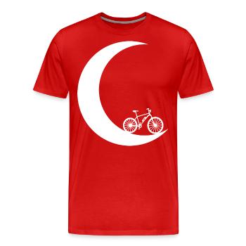 Mondsichel - E-Bike - - Männer Premium Bio T-Shirt - Rot - Vorne - Damien (186cm)