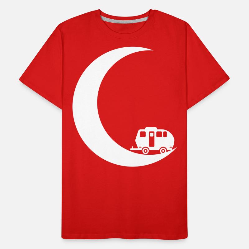 Crescent Moon - Camping Caravan - Men's Premium Organic T-Shirt