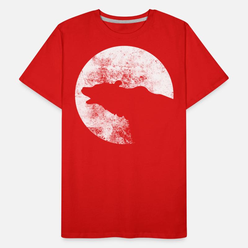 Moon - Bear - (2) Men's Premium Organic T-Shirt