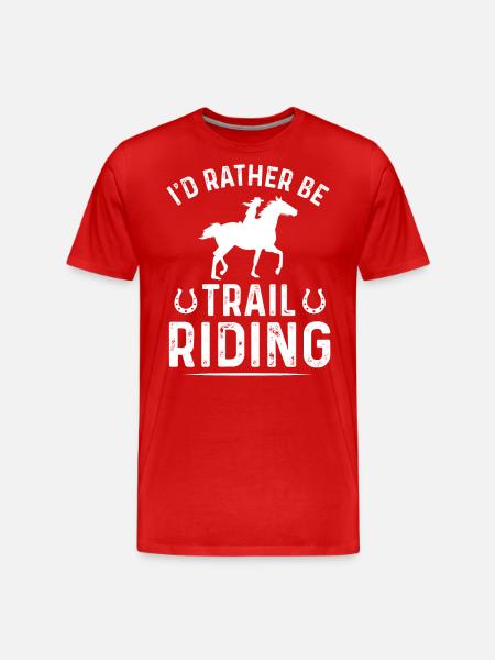I would rather ride - Men's Premium Organic T-Shirt - red