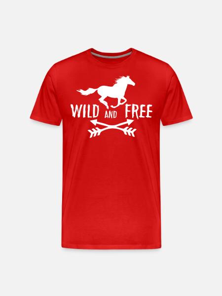 Sauvage et libre 2 - - T-shirt bio Premium Homme - rouge