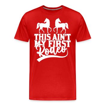 Ce n’est pas mon premier rodéo - - T-shirt bio Premium Homme - rouge - Devant - Damien (186cm)