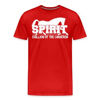 Étalon fantôme de Cimarron - - T-shirt bio Premium Homme - rouge - Devant - Damien (186cm)