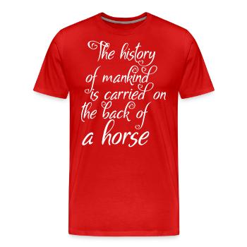 L’histoire de Manking sera sur le dos d’un - T-shirt bio Premium Homme - rouge - Devant - Damien (186cm)