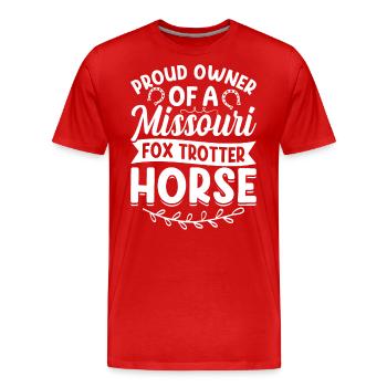 Proud Owner Of A Missouri For Trotter Horse - - Men's Premium Organic T-Shirt - red - Front - Damien (186cm)