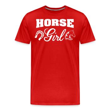 Cheval 5 - - T-shirt bio Premium Homme - rouge - Devant - Damien (186cm)