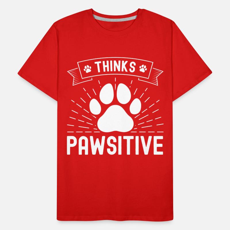 Thinks Pawsitive Men's Premium Organic T-Shirt