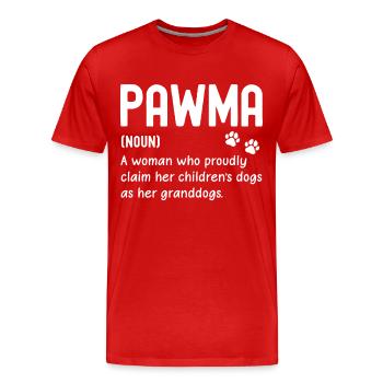 Pawma Une femme fière - T-shirt bio Premium Homme - rouge - Devant - Damien (186cm)