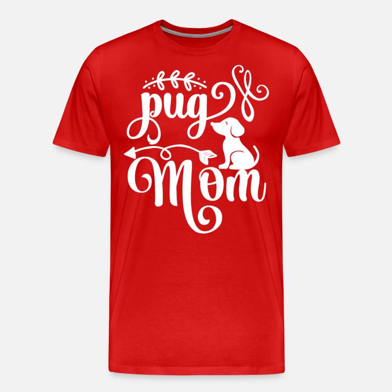 Mopsmama - Pfeile - Schwarz - Männer Premium Bio T-Shirt - Rot