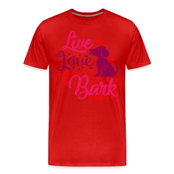 Aimez l’écorce vivante - T-shirt bio Premium Homme - rouge - Devant - Damien (186cm)