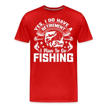 Oui, j’ai un plan de retraite, j’ai l’intention de - T-shirt bio Premium Homme - rouge - Devant - Damien (186cm)
