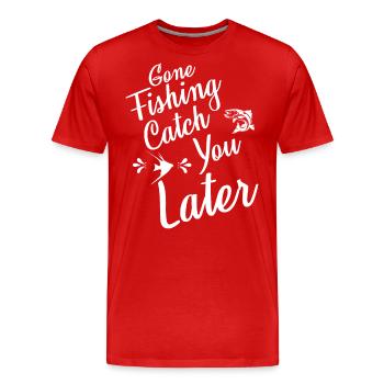 Pêche disparue plus tard - - T-shirt bio Premium Homme - rouge - Devant - Damien (186cm)