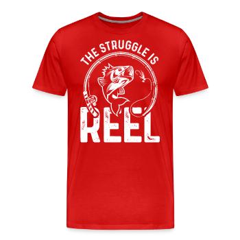 The fight is the role - Men's Premium Organic T-Shirt - red - Front - Damien (186cm)