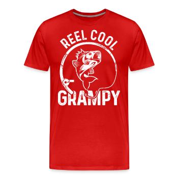 Rolle Cooler Opa - Männer Premium Bio T-Shirt - Rot - Vorne - Damien (186cm)