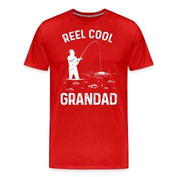 Rolle Cooler Opa - Männer Premium Bio T-Shirt - Rot - Vorne - Damien (186cm)