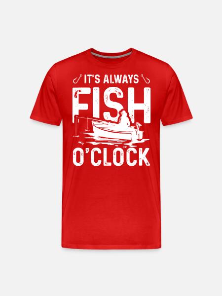 It's always fish clock - Men's Premium Organic T-Shirt - red