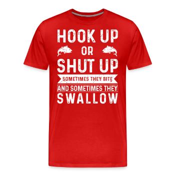 Brancher ou se taire Parfois, ils mordent et parfois - T-shirt bio Premium Homme - rouge - Devant - Damien (186cm)