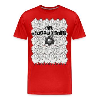 Black sheep - Men's Premium Organic T-Shirt - red - Front - Damien (186cm)