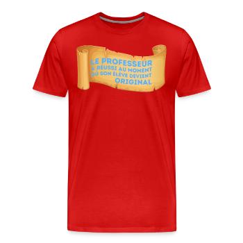 Maitre Formidable Cadeau Enseignants Prof - T-shirt bio Premium Homme - rouge - Devant - Damien (186cm)