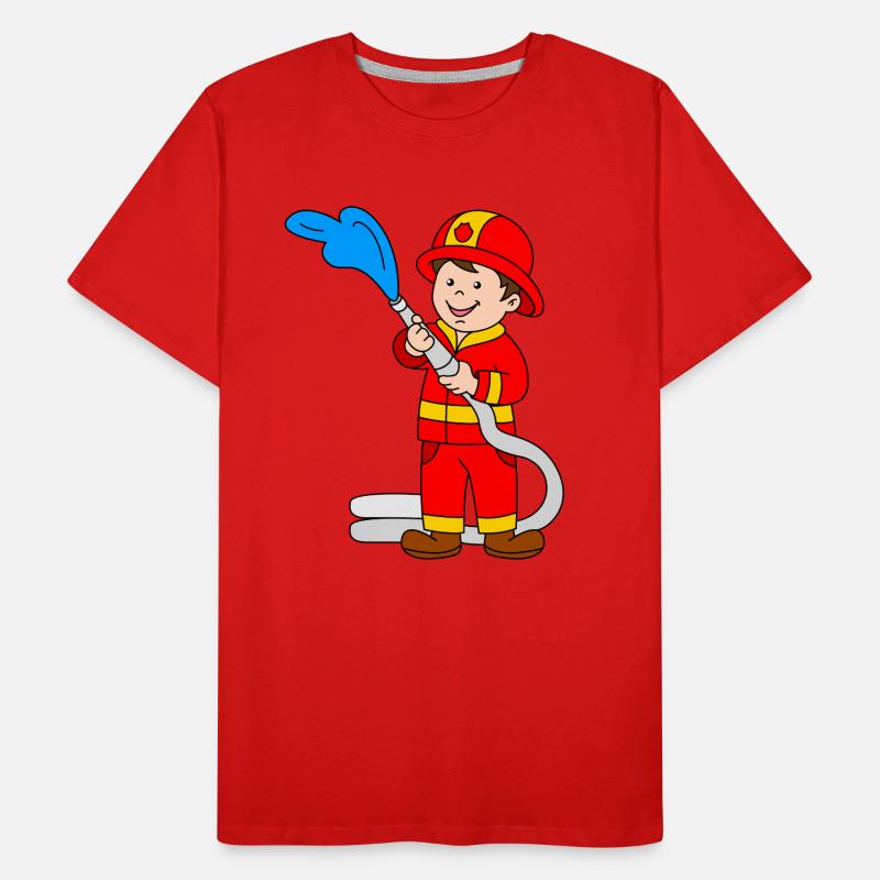Feuerwehrmann Männer Premium Bio T-Shirt