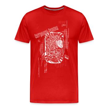 German Currywurscht - Men's Premium Organic T-Shirt - red - Front - Damien (186cm)
