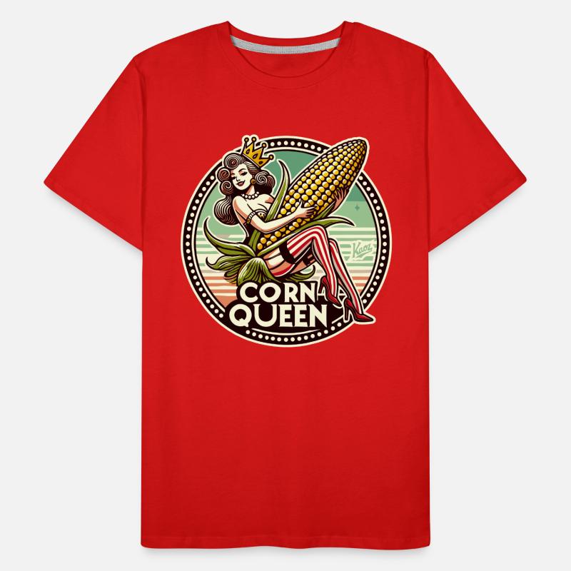 The corn queen with a large corn cob Men's Premium Organic T-Shirt