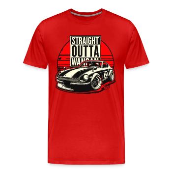Direkt aus Wangan: Z Teufel Auto JDM Rennwagen - Männer Premium Bio T-Shirt - Rot - Vorne - Damien (186cm)