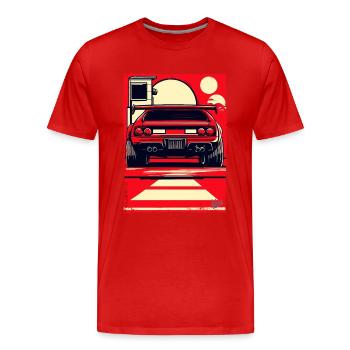 Voiture de sport - T-shirt bio Premium Homme - rouge - Devant - Damien (186cm)