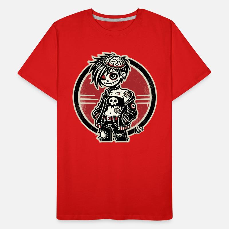 Fille zombie émo cool T-shirt bio Premium Homme