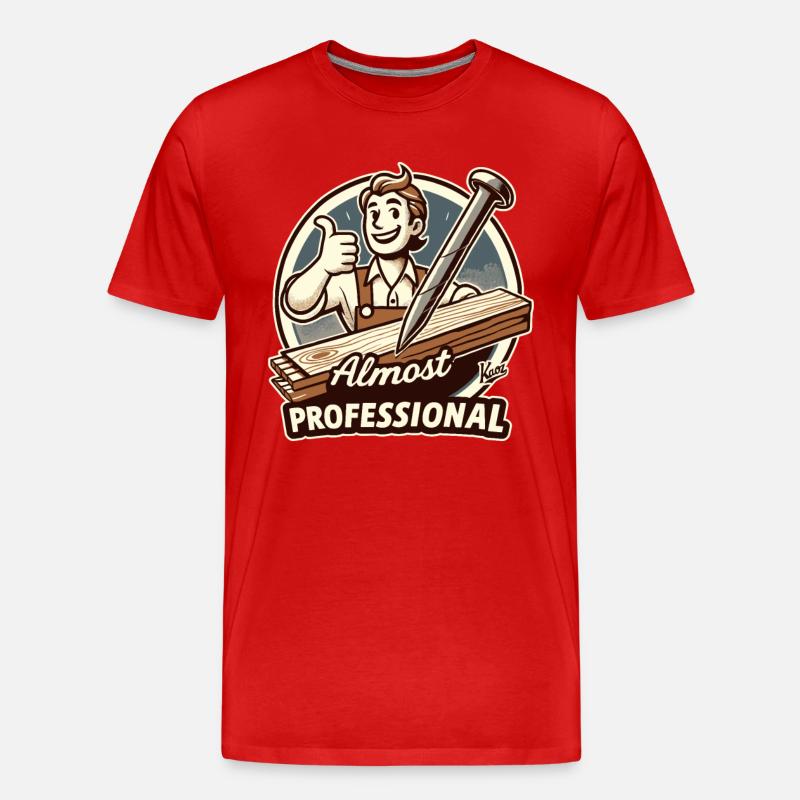 Fast Profi: DIY-Heimwerker - Männer Premium Bio T-Shirt - Rot