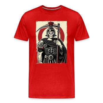 Centurion romain de la Faucheuse - T-shirt bio Premium Homme - rouge - Devant - Damien (186cm)