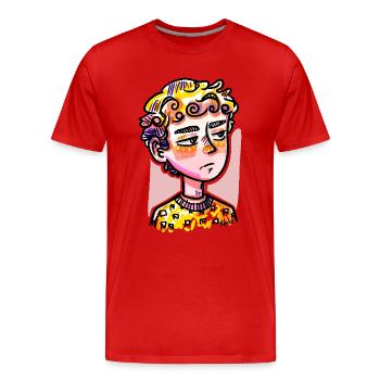 Cleverer und schlauer Junge - Männer Premium Bio T-Shirt - Rot - Vorne - Damien (186cm)