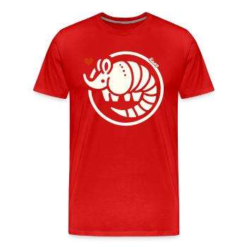 Amour du tatou - T-shirt bio Premium Homme - rouge - Devant - Damien (186cm)