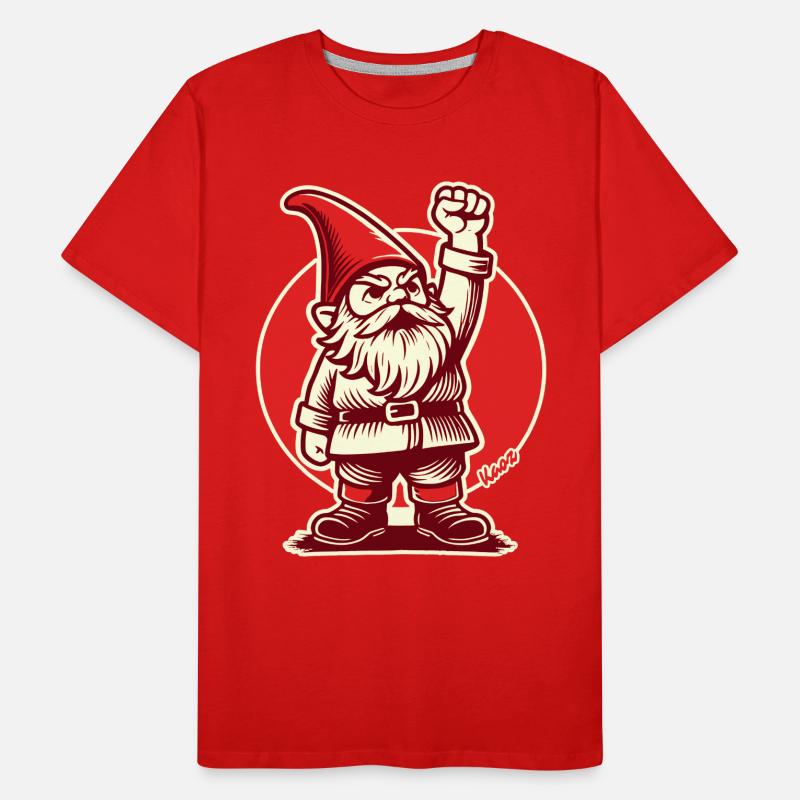 Gartenzwerg mit Faust der Freiheit Männer Premium Bio T-Shirt