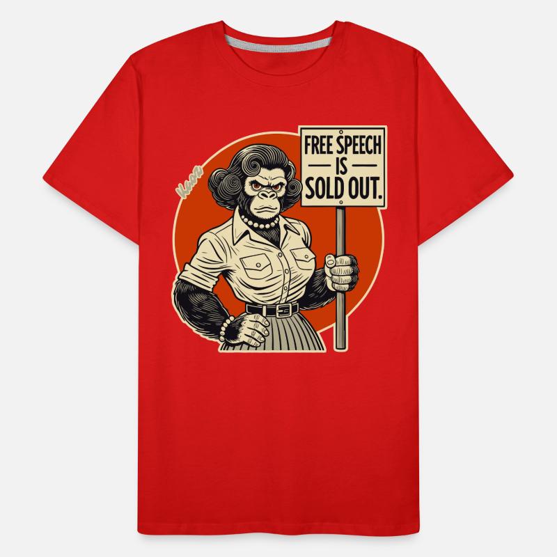 Gorille avec un bouclier : la liberté d’expression vendue T-shirt bio Premium Homme