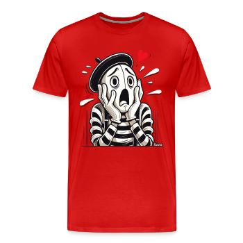 Dramatic pantomime – love or despair? - Men's Premium Organic T-Shirt - red - Front - Damien (186cm)