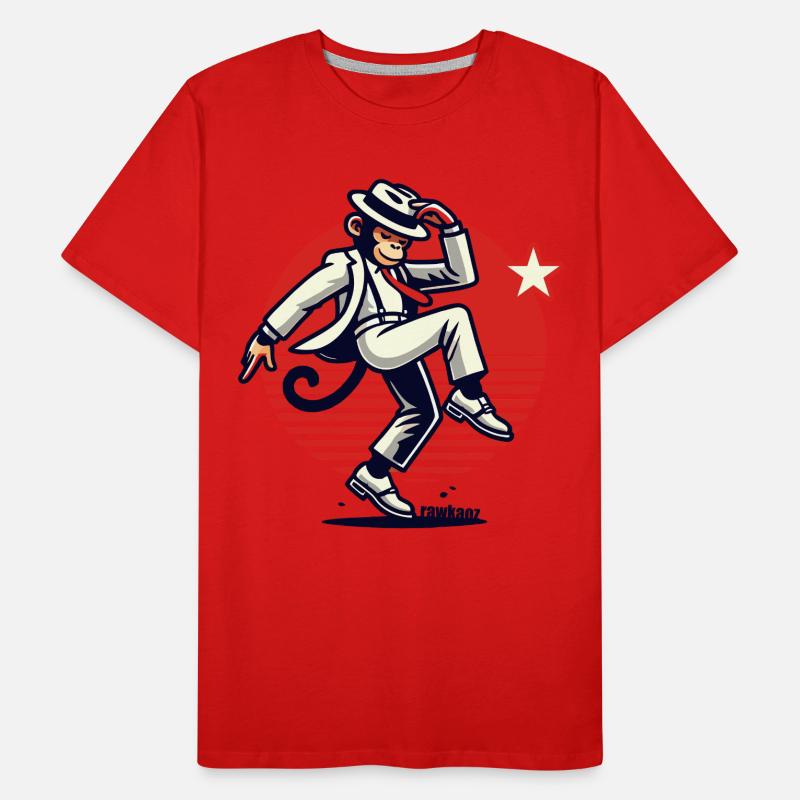 Moonwalk Monkey Singe Danse Singe T-shirt bio Premium Homme