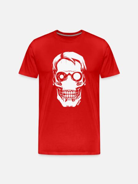 Cyber Skull – Futuristic Skull - Men's Premium Organic T-Shirt - red
