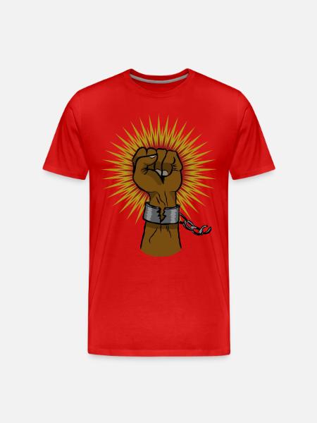Black Power fist - Men's Premium Organic T-Shirt - red
