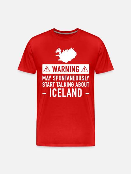 Funny Iceland Gift Idea - Men's Premium Organic T-Shirt - red