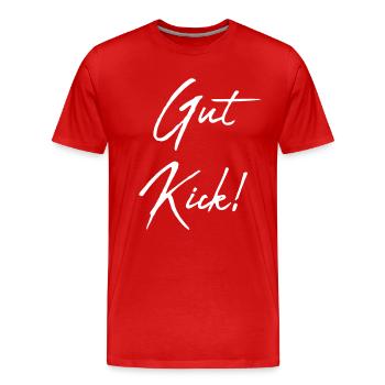 Bon Kick kicker sportif - T-shirt bio Premium Homme - rouge - Devant - Damien (186cm)