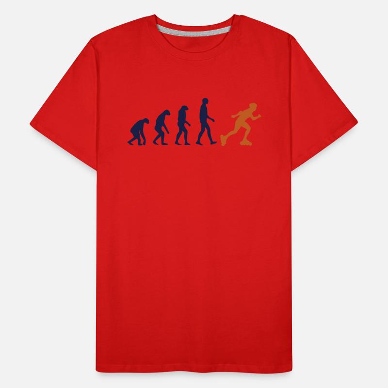 Skater Evolution Retro Roller Skating Development Men's Premium Organic T-Shirt