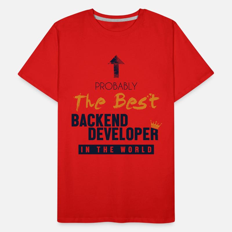 Best Backend Developer World Coder Software Men's Premium Organic T-Shirt
