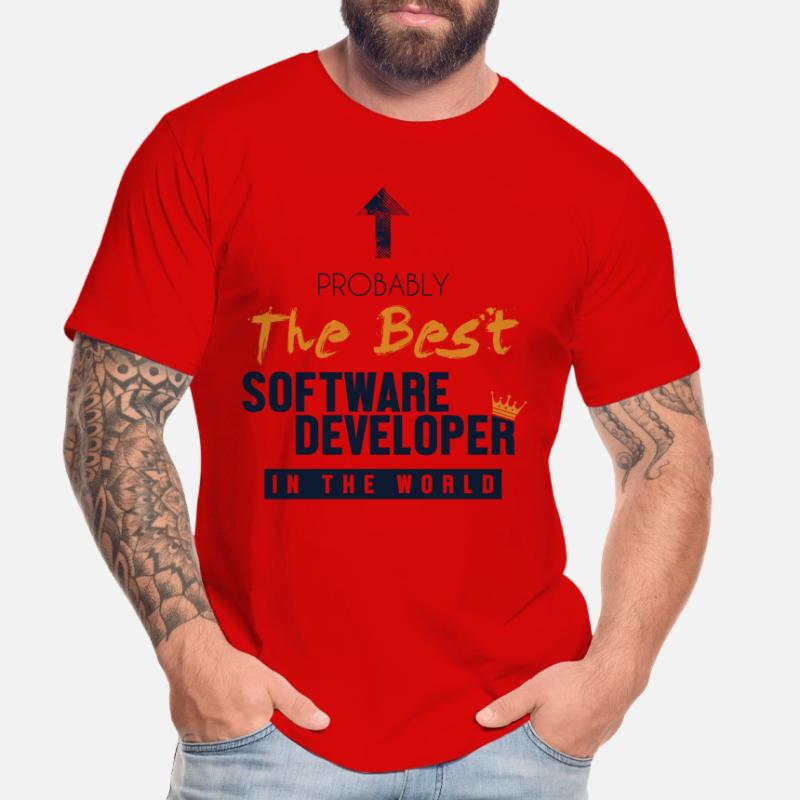 Best Software Developer World Full Stack Software Men's Premium Organic T-Shirt