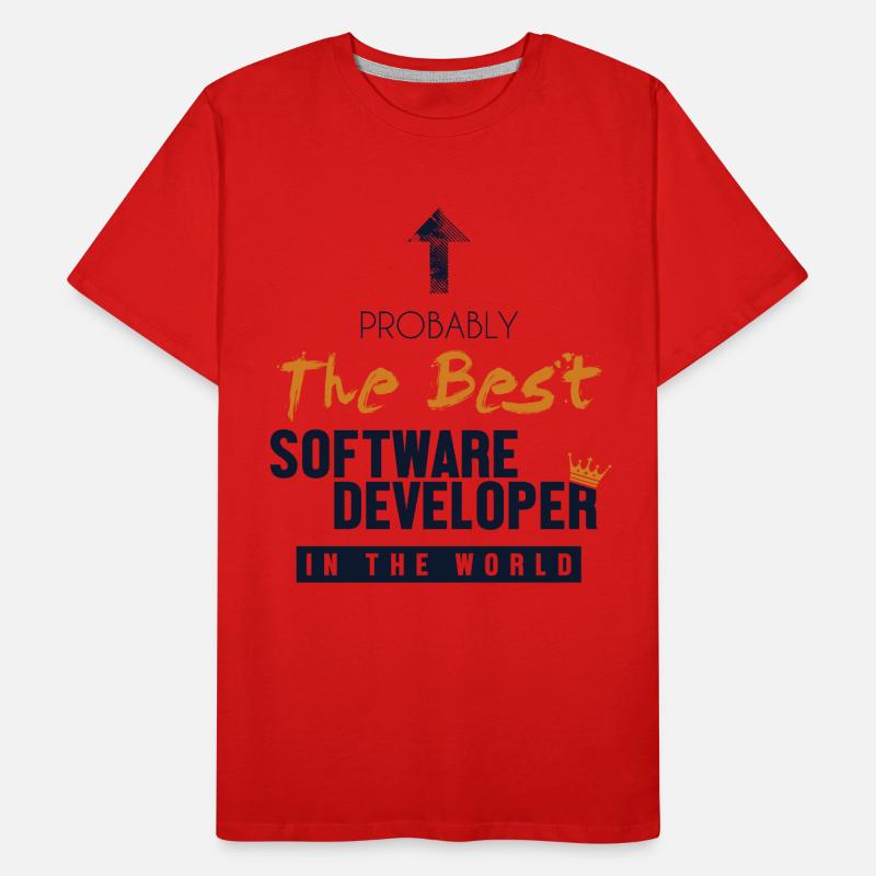 Best Software Developer World Full Stack Software Men's Premium Organic T-Shirt